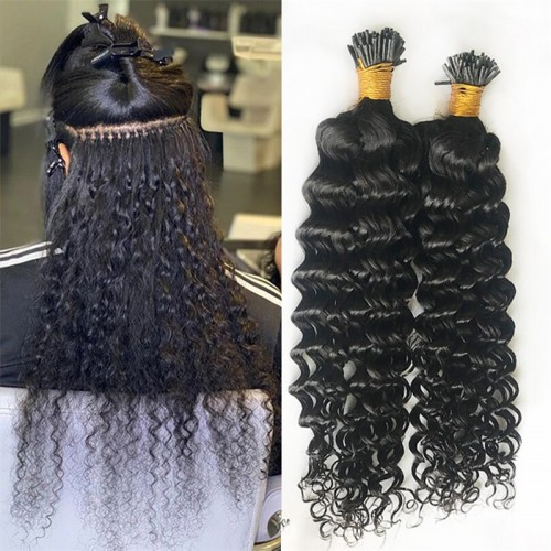 Human Hair I Tip Hair Extensions Deep Curly | Human Hair Wig | Lace Front